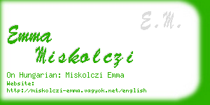 emma miskolczi business card
